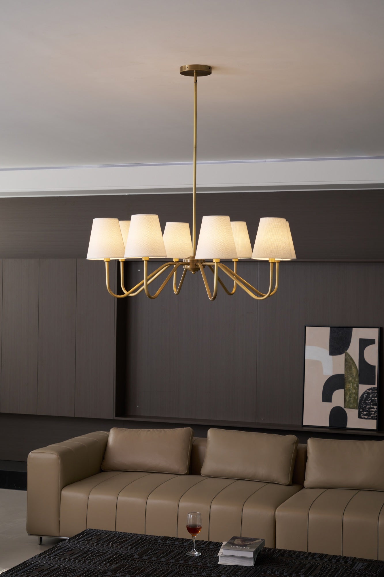 Opaluxe Brass Chandelier - Blowlighting