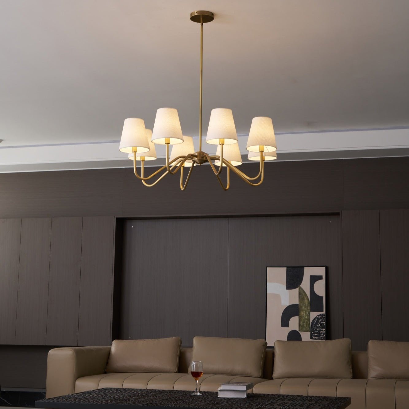 Opaluxe Brass Chandelier - Blowlighting