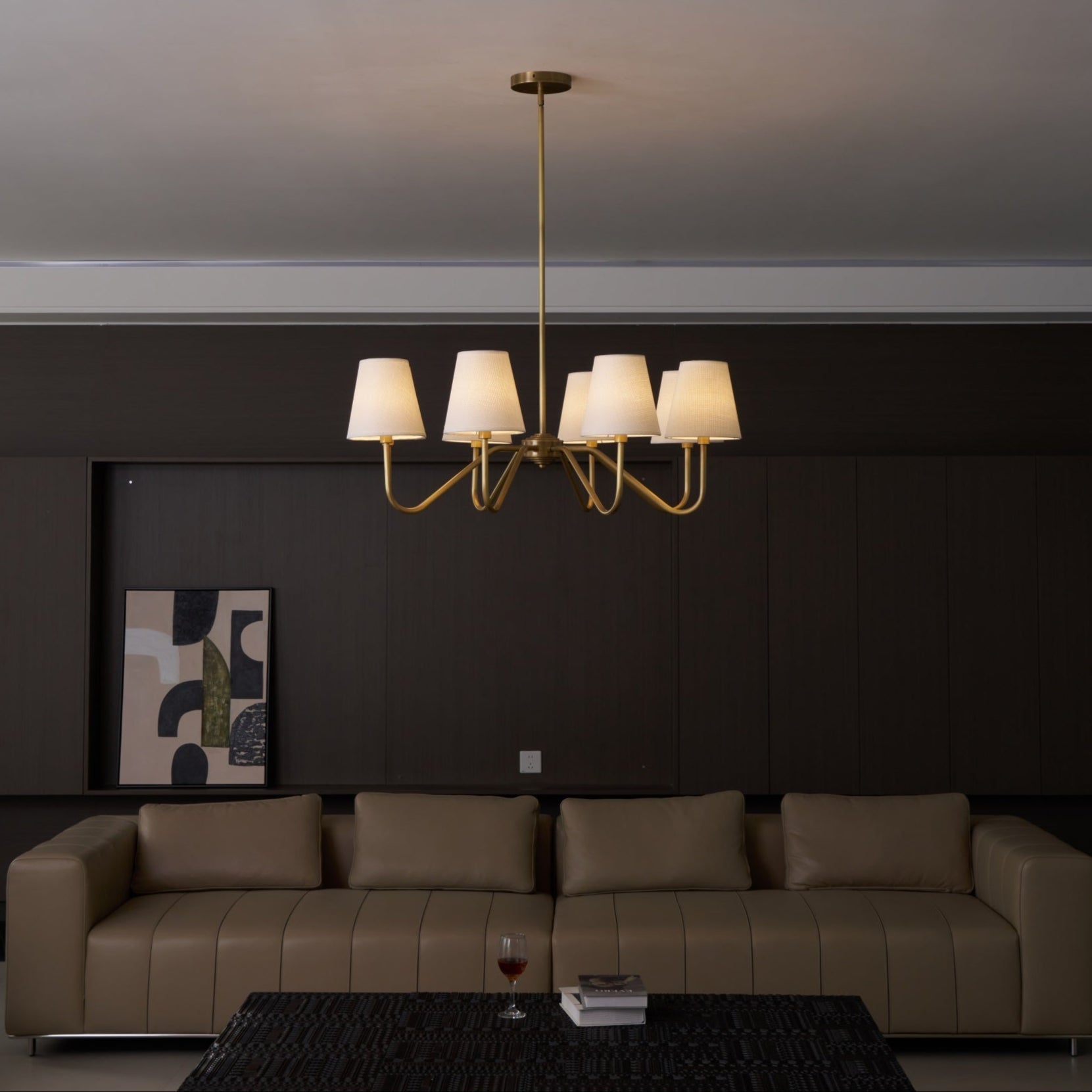 Opaluxe Brass Chandelier - Blowlighting