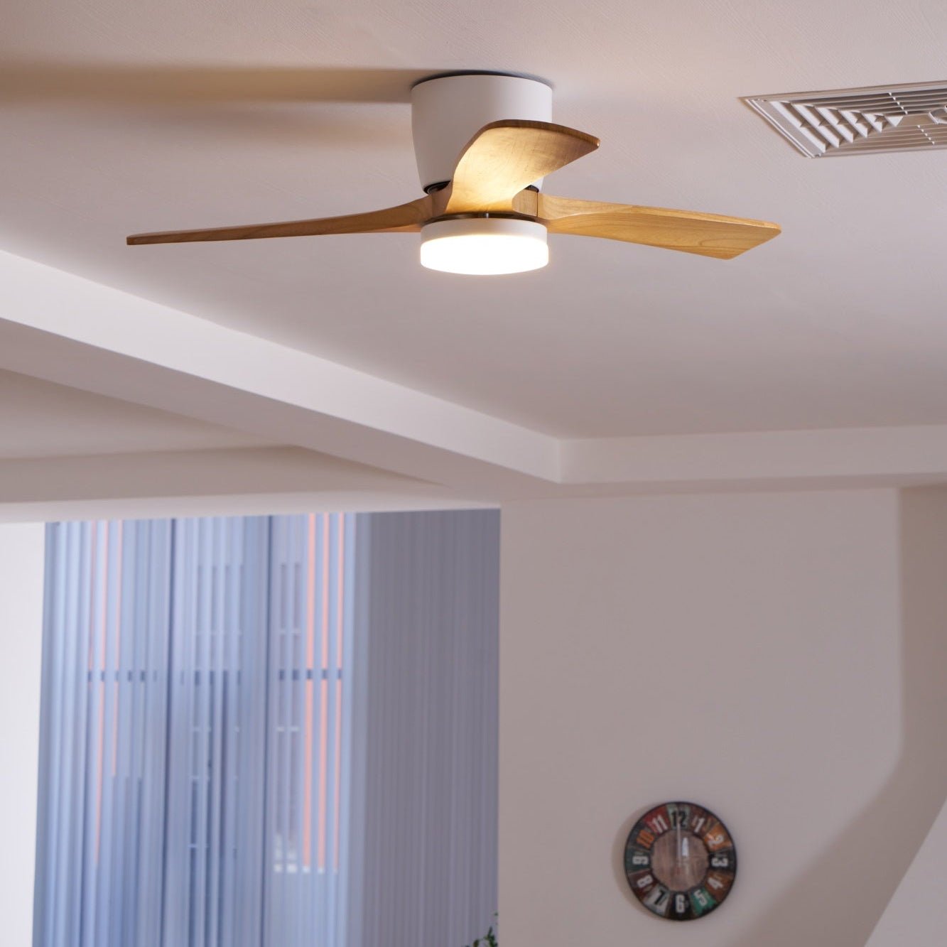 Elena Modern Wood Ceiling Fan Light - Blowlighting