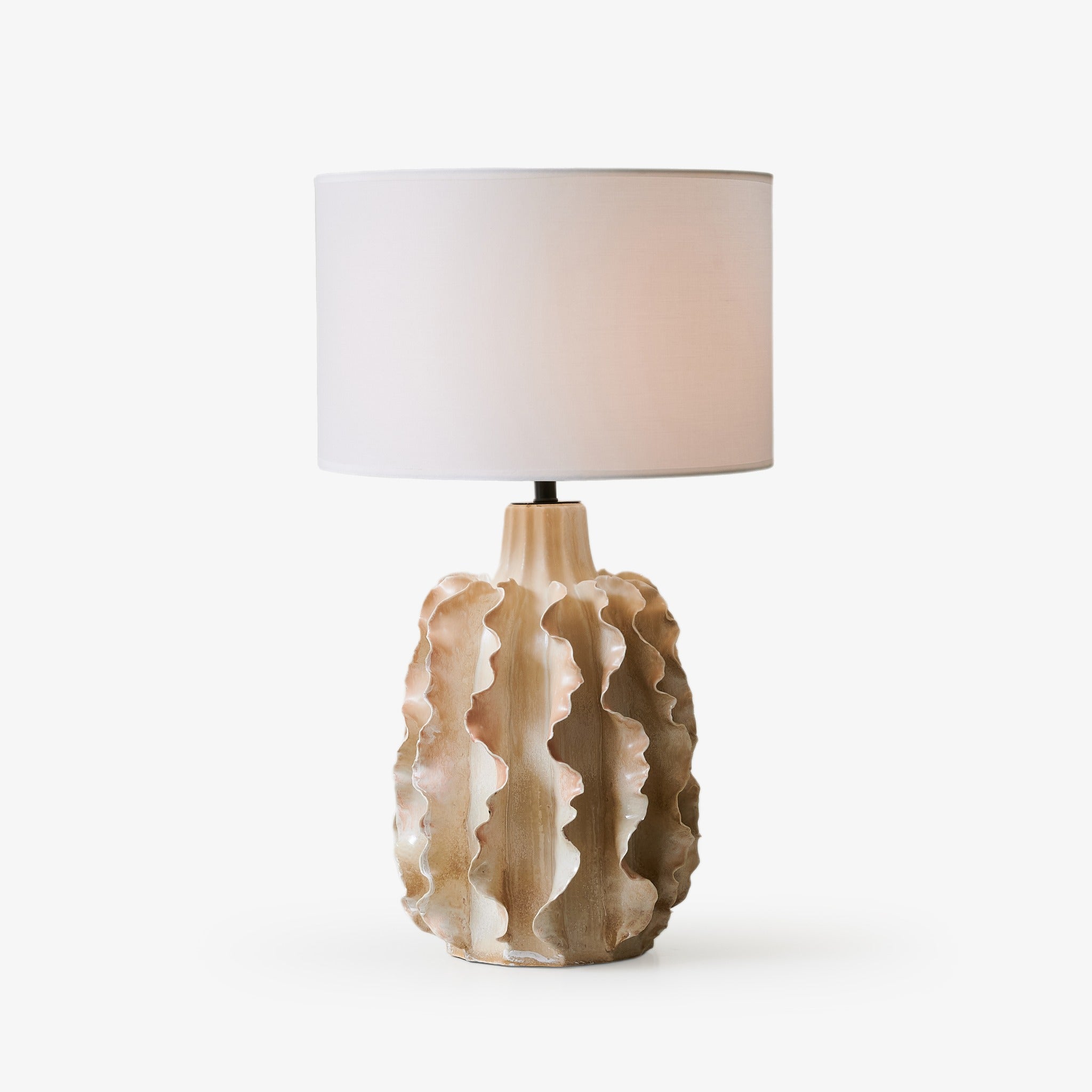 Rippled Clay Table Lamp - Blowlighting