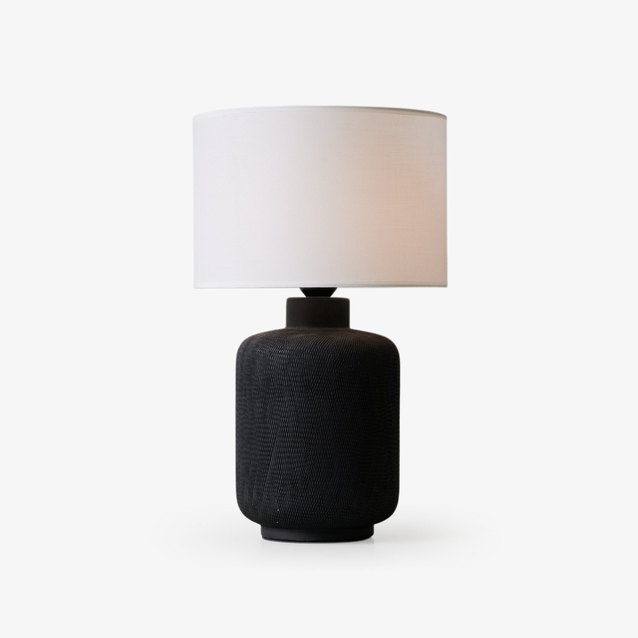 Nocturne Textured Black Table Lamp - Blowlighting
