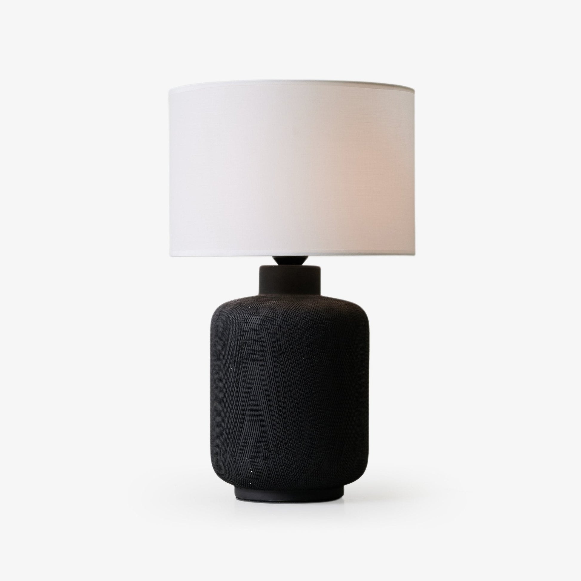Nocturne Textured Black Table Lamp - Blowlighting