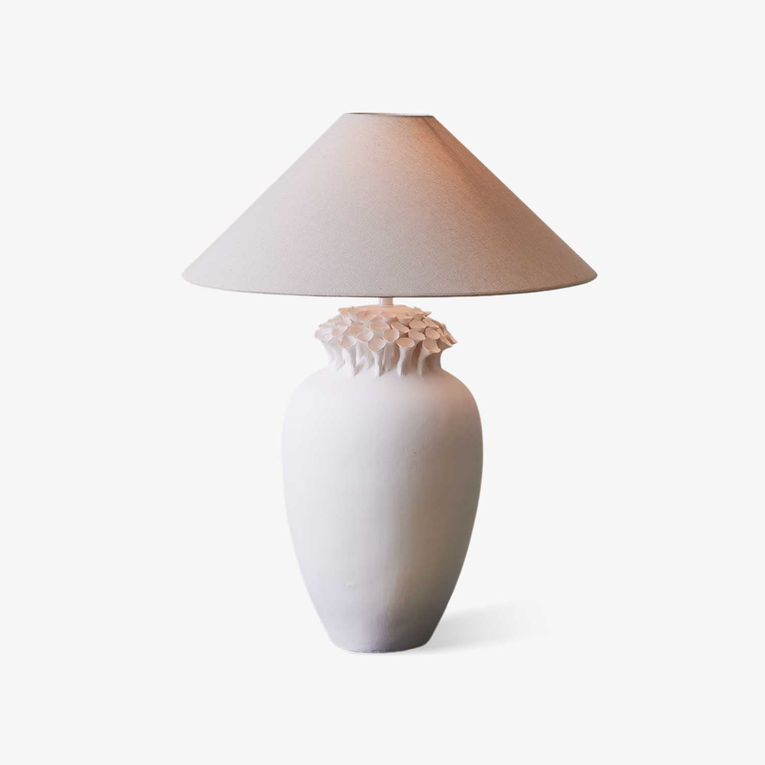 Blossom Crest Ceramic Table Lamp - Blowlighting