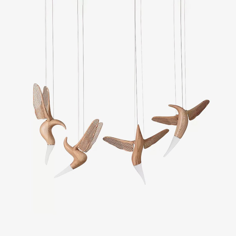 Elsilor Avian-Inspired Wood Pendant Light - Blowlighting