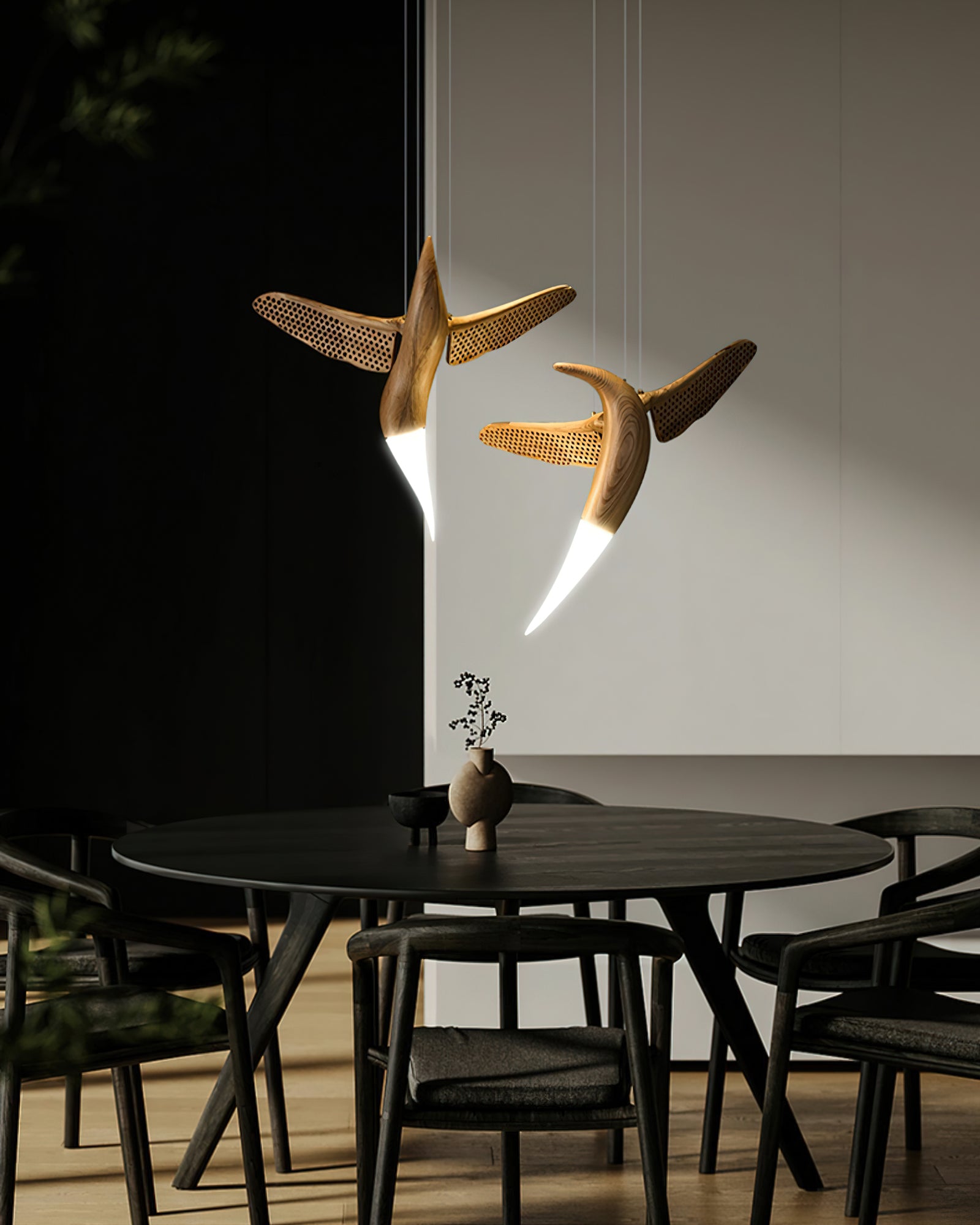 Elsilor Avian-Inspired Wood Pendant Light - Blowlighting