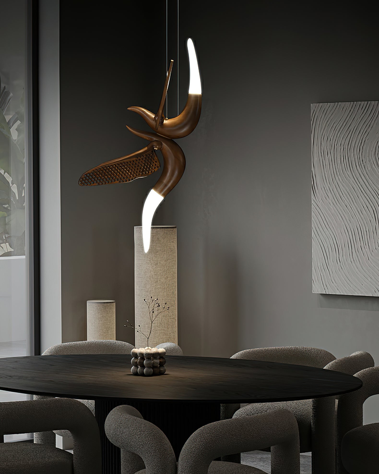 Elsilor Avian-Inspired Wood Pendant Light - Blowlighting