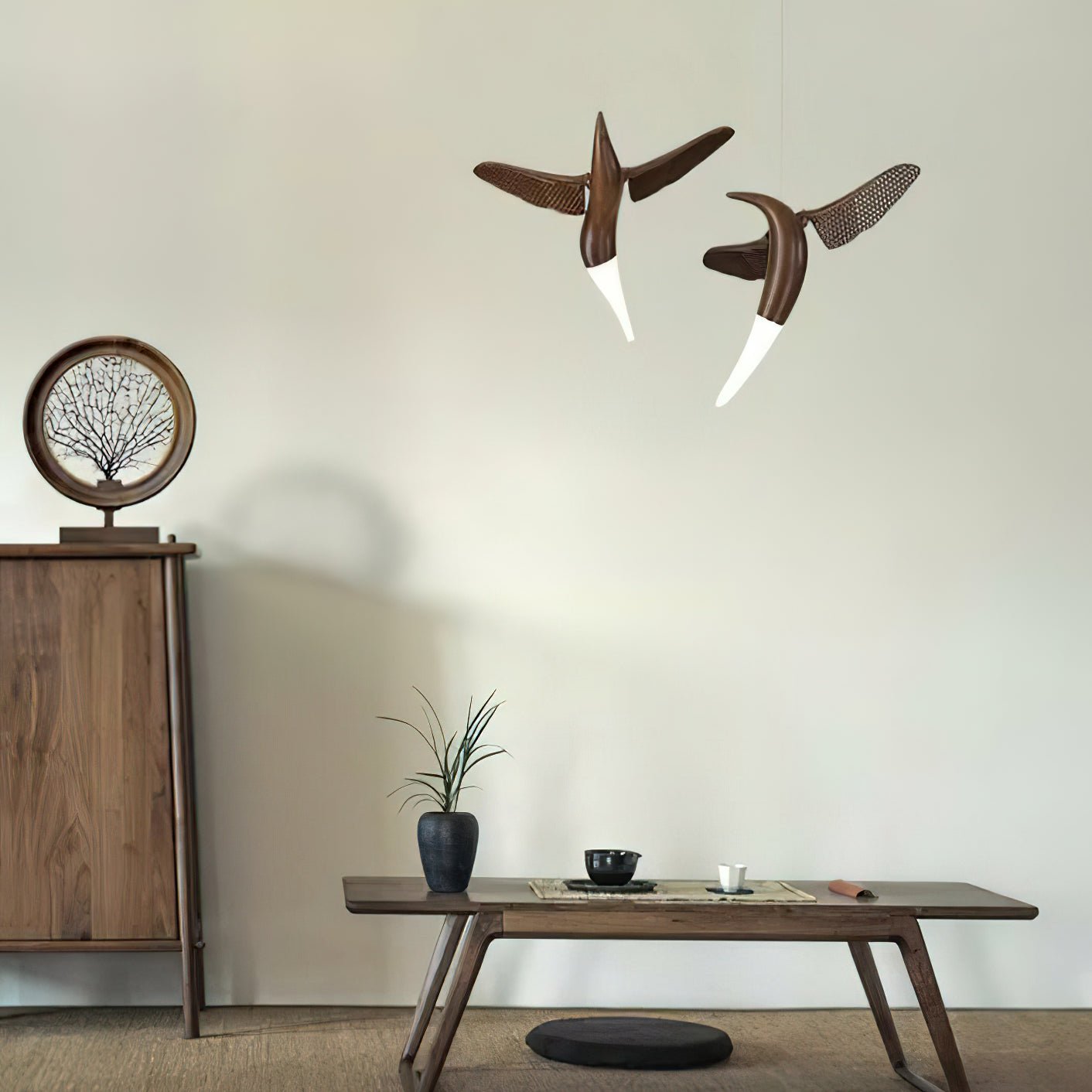 Elsilor Avian-Inspired Wood Pendant Light - Blowlighting