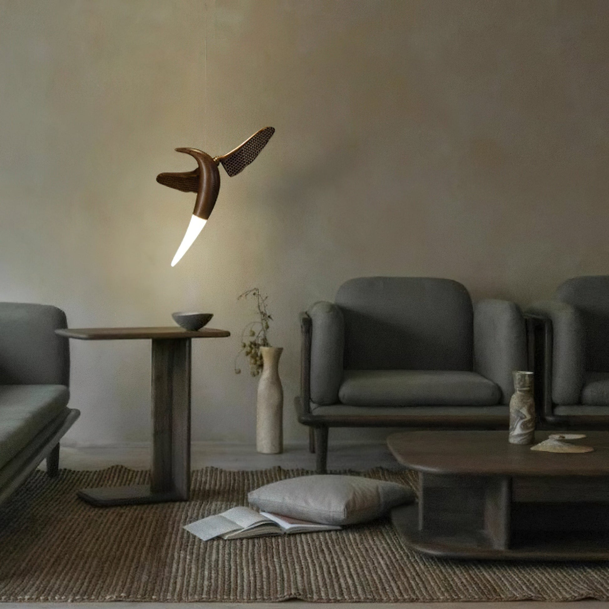 Elsilor Avian-Inspired Wood Pendant Light - Blowlighting