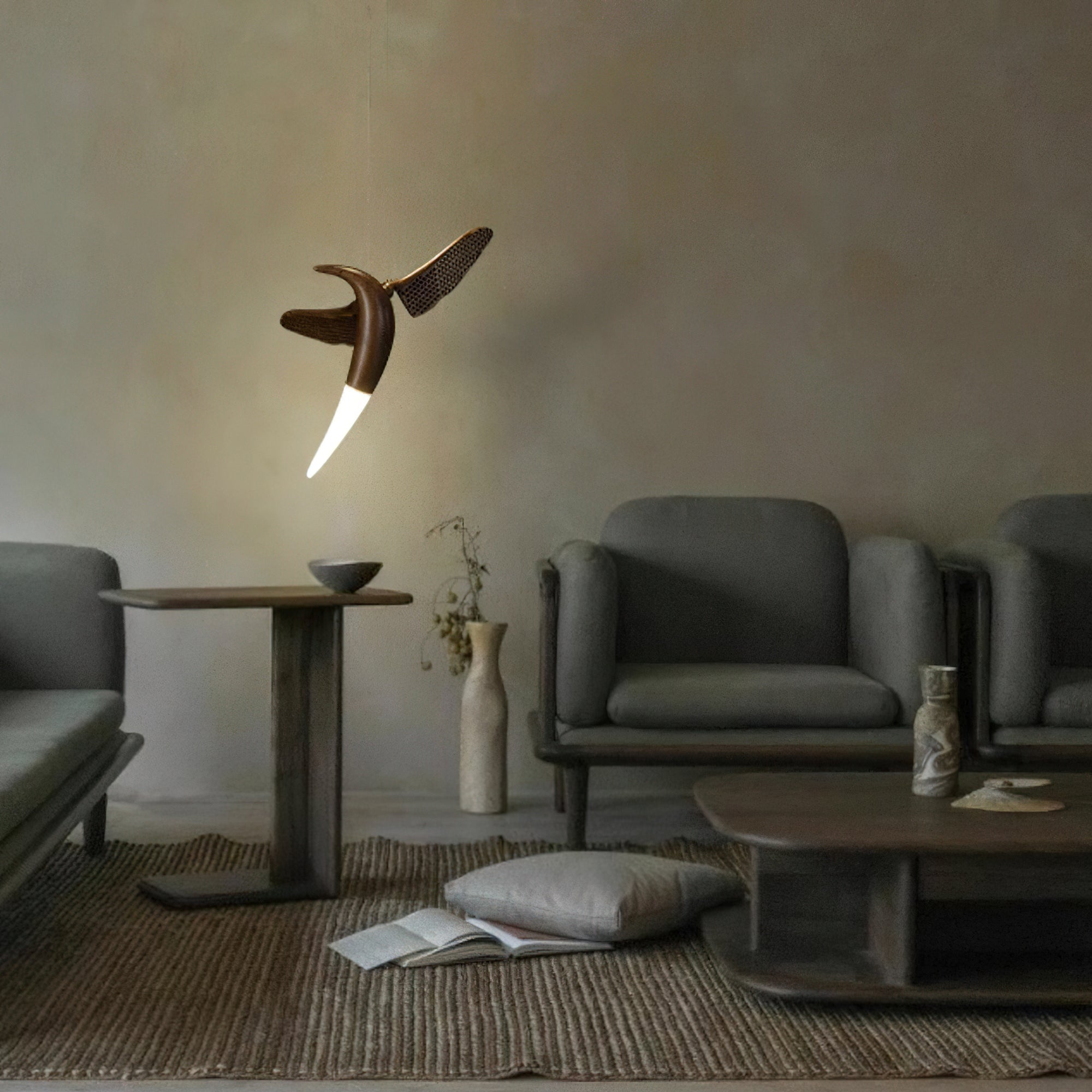 Elsilor Avian-Inspired Wood Pendant Light - Blowlighting