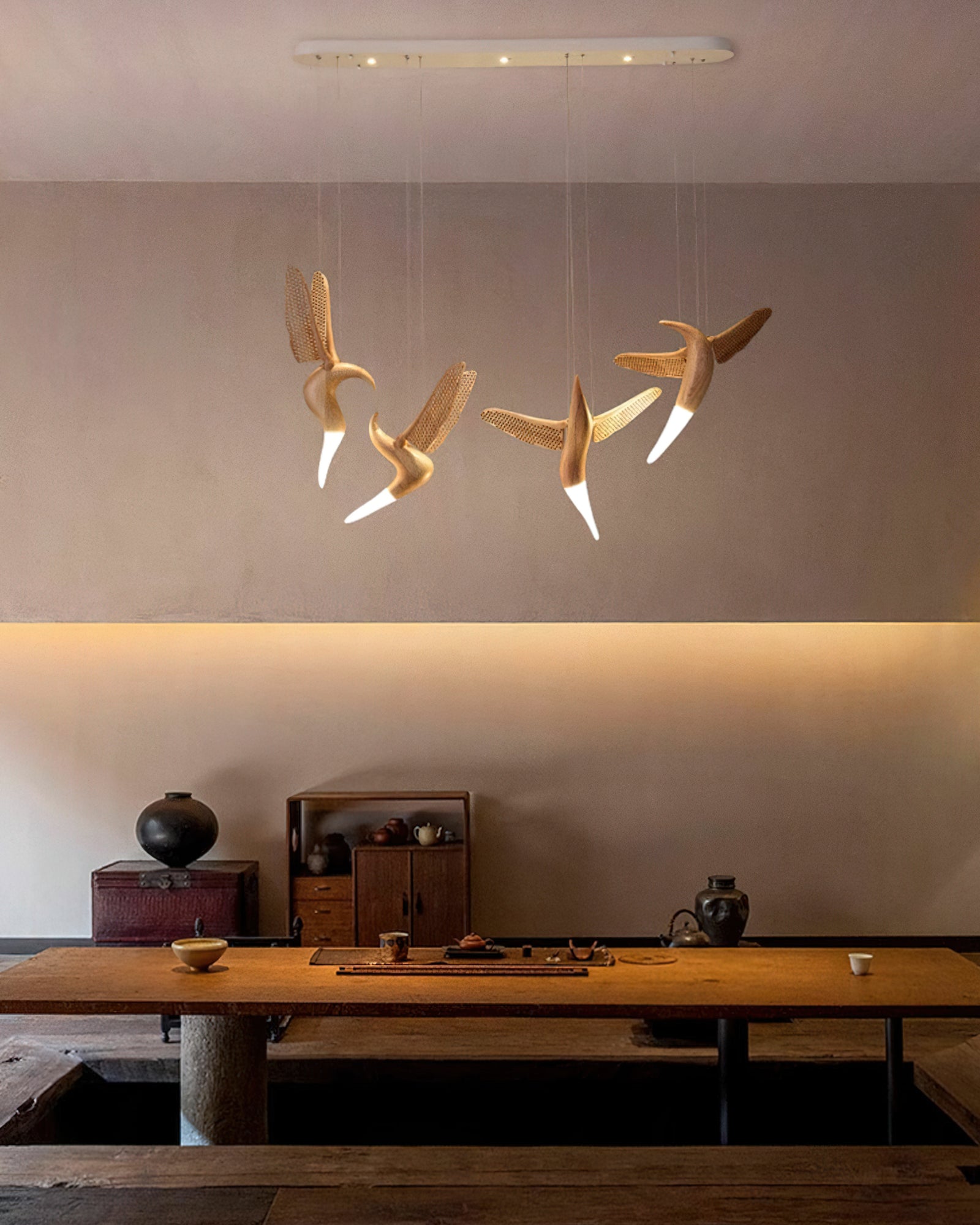 Elsilor Avian-Inspired Wood Pendant Light - Blowlighting