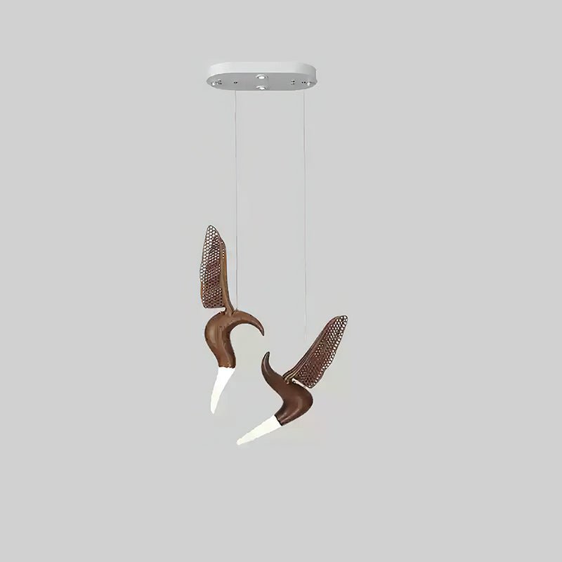 Elsilor Avian-Inspired Wood Pendant Light - Blowlighting