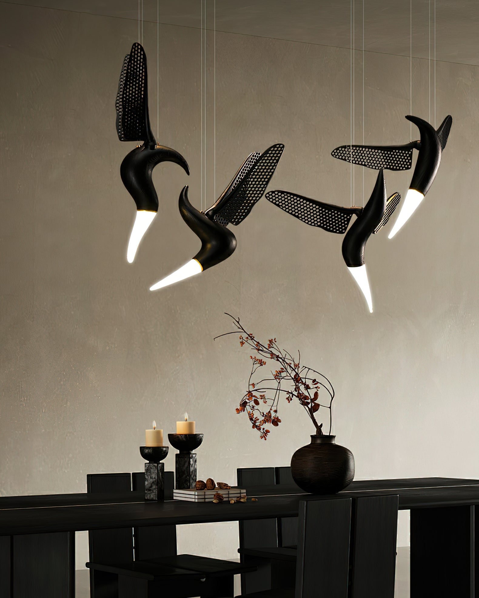 Elsilor Avian-Inspired Wood Pendant Light - Blowlighting