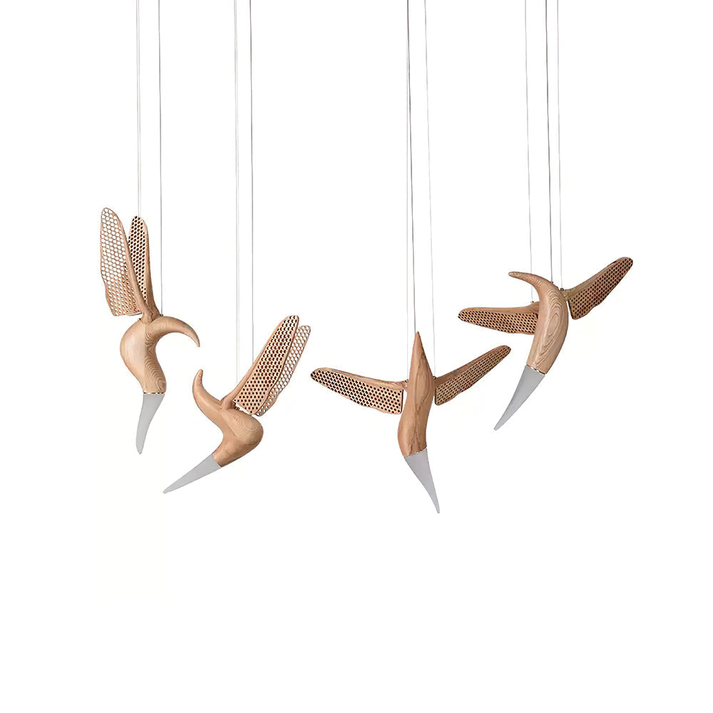 Elsilor Avian-Inspired Wood Pendant Light - Blowlighting