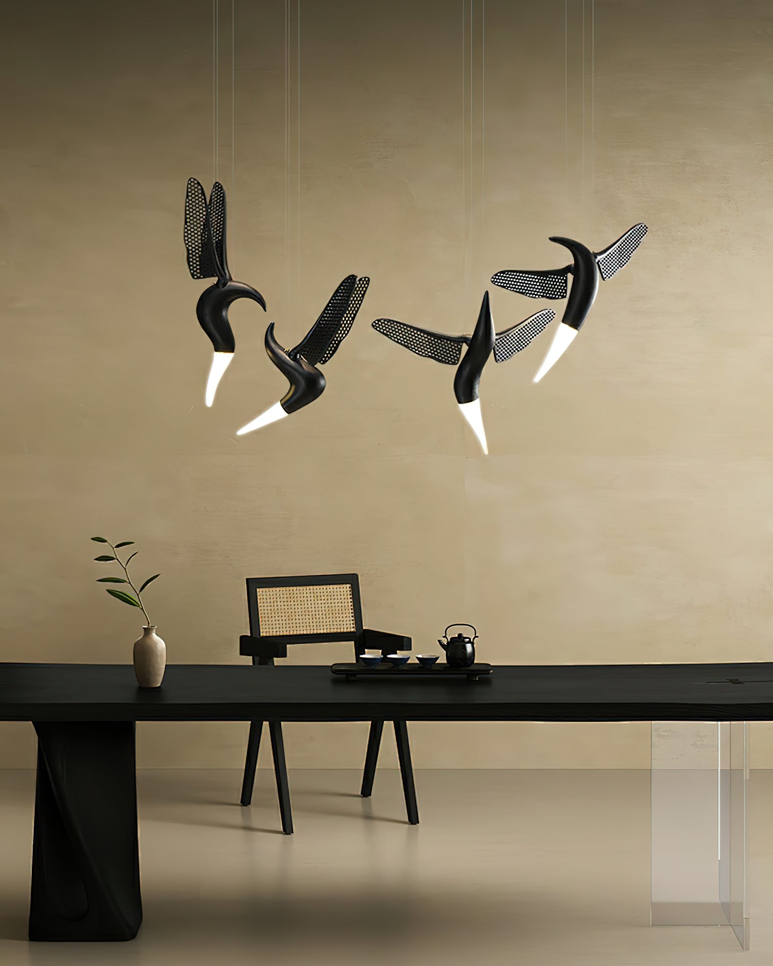 Elsilor Avian-Inspired Wood Pendant Light - Blowlighting
