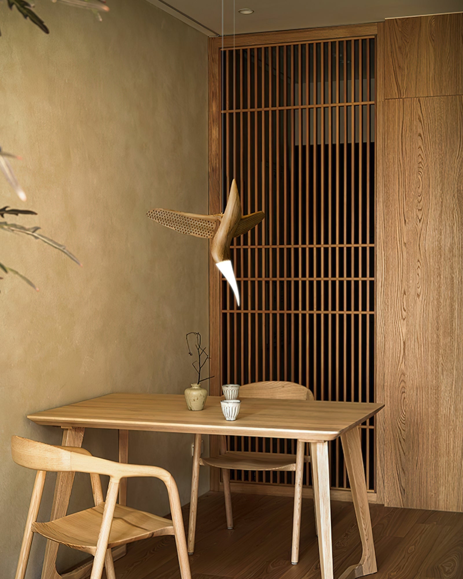 Elsilor Avian-Inspired Wood Pendant Light - Blowlighting