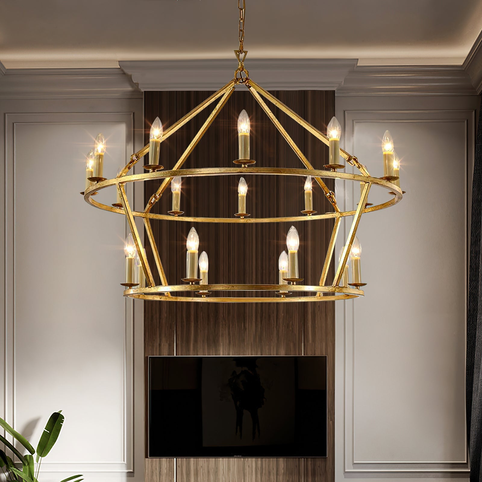 Ivzorarae Sculptural Metal Chandelier - Blowlighting