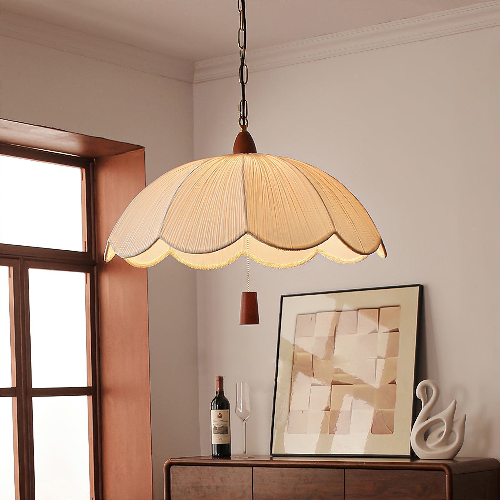 Dawson Floral Fabric Pendant Light