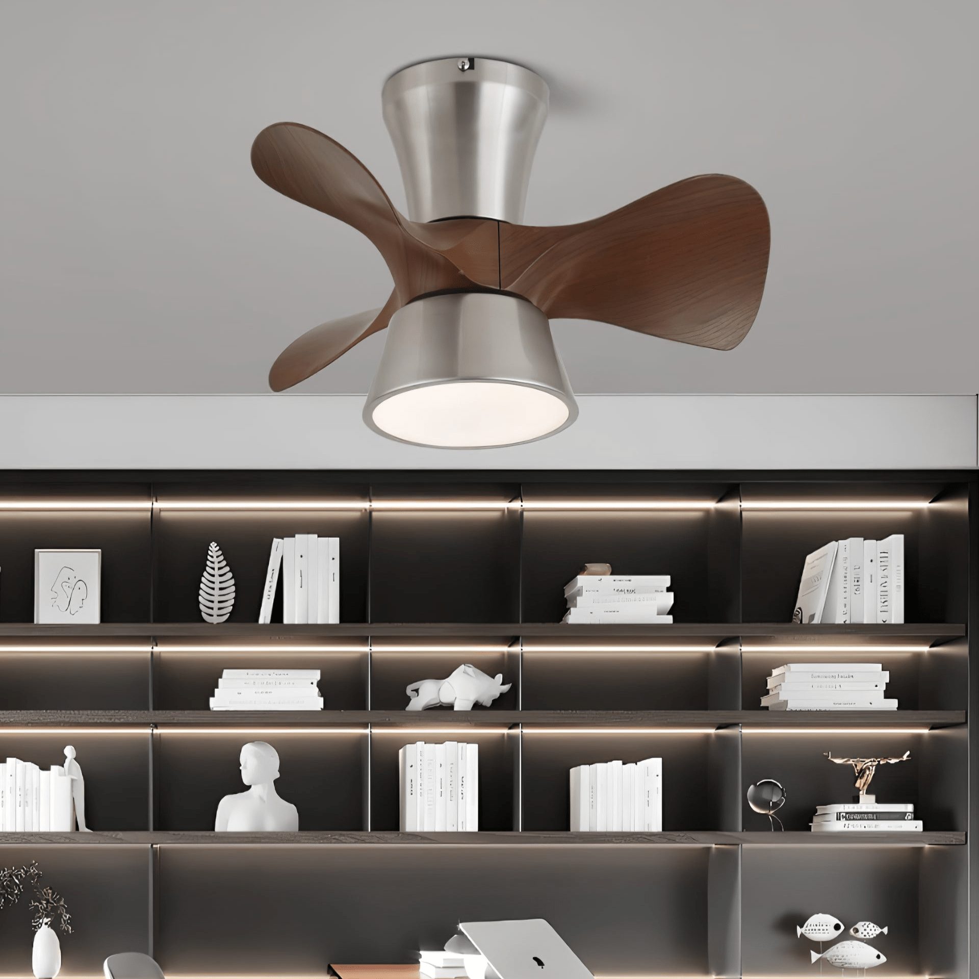 Kylen Modern Wood Ceiling Fan Light - Blowlighting