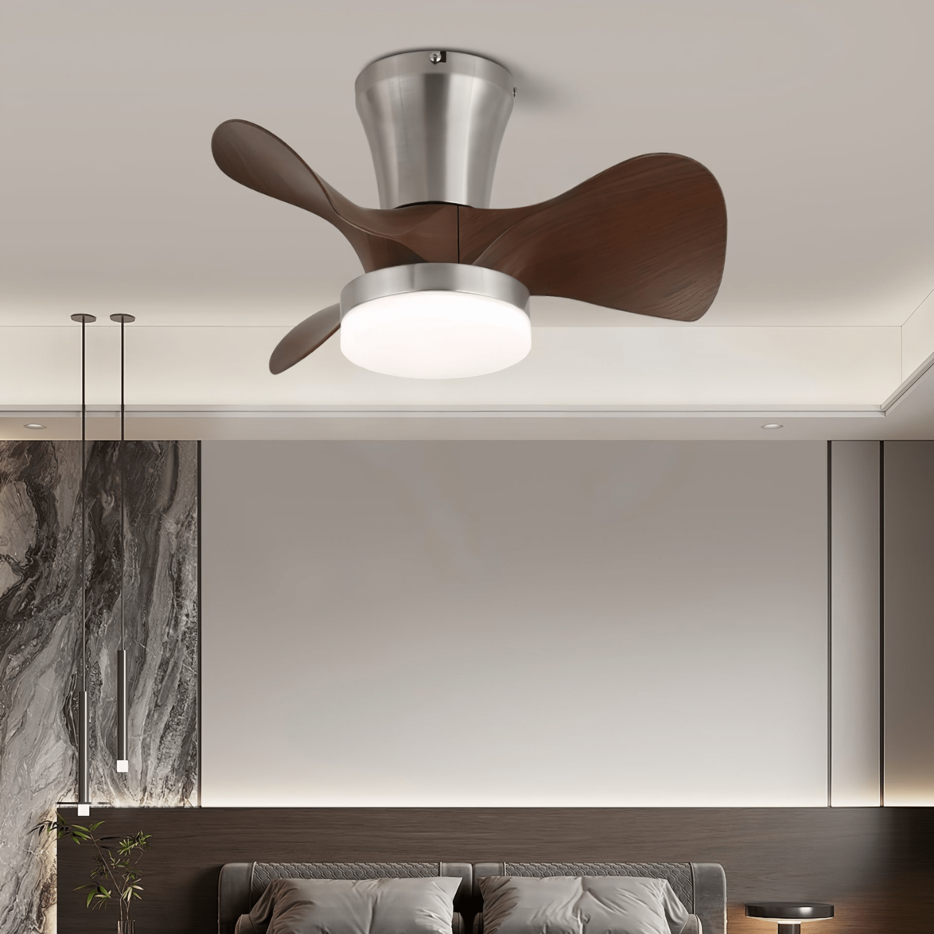 Kylen Modern Wood Ceiling Fan Light - Blowlighting