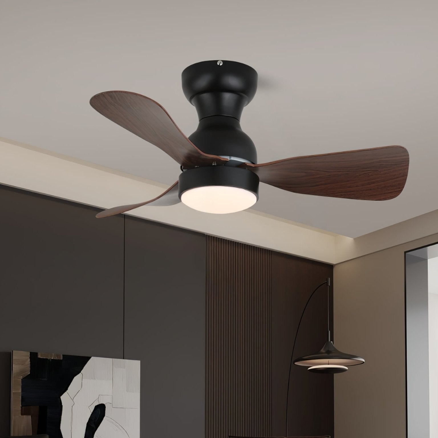 Aurdorus Modern Wood Ceiling Fan Light - Blowlighting