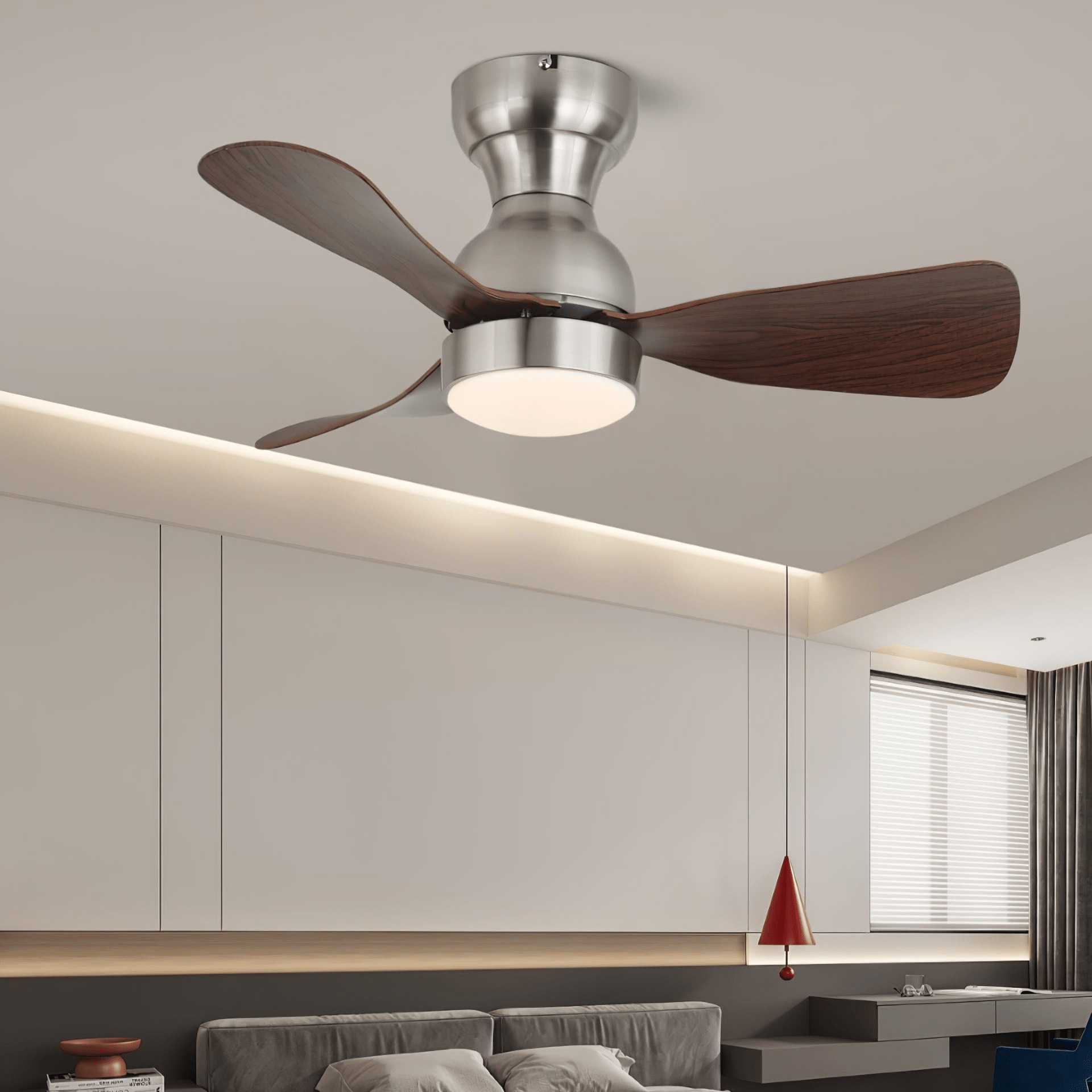 Aurdorus Modern Wood Ceiling Fan Light - Blowlighting