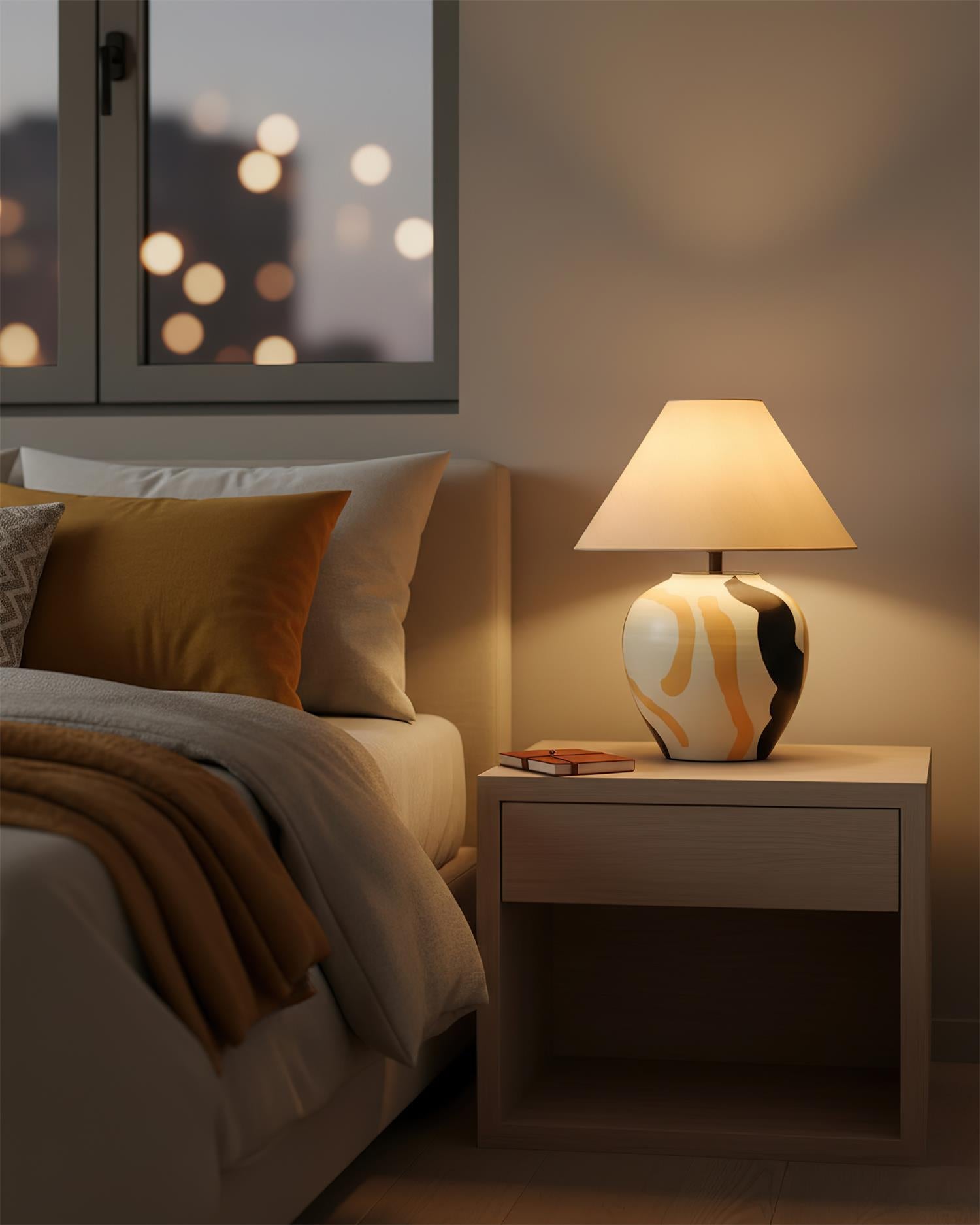 Desert Wabi-Sabi Ceramics Swirl Table Light