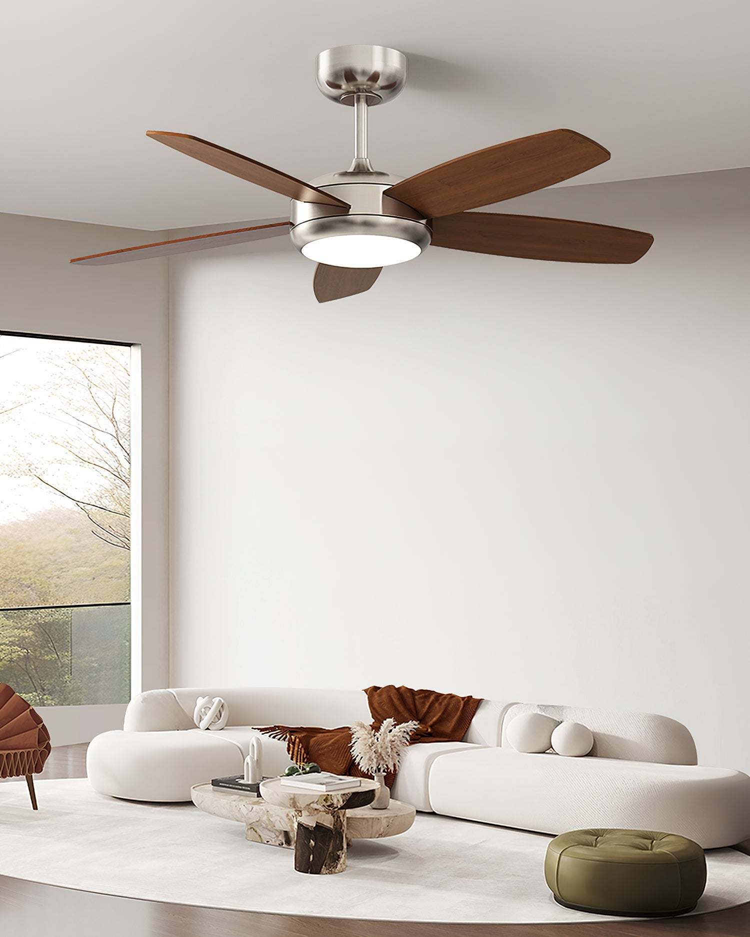 Destin Modern Wood Ceiling Fan Light