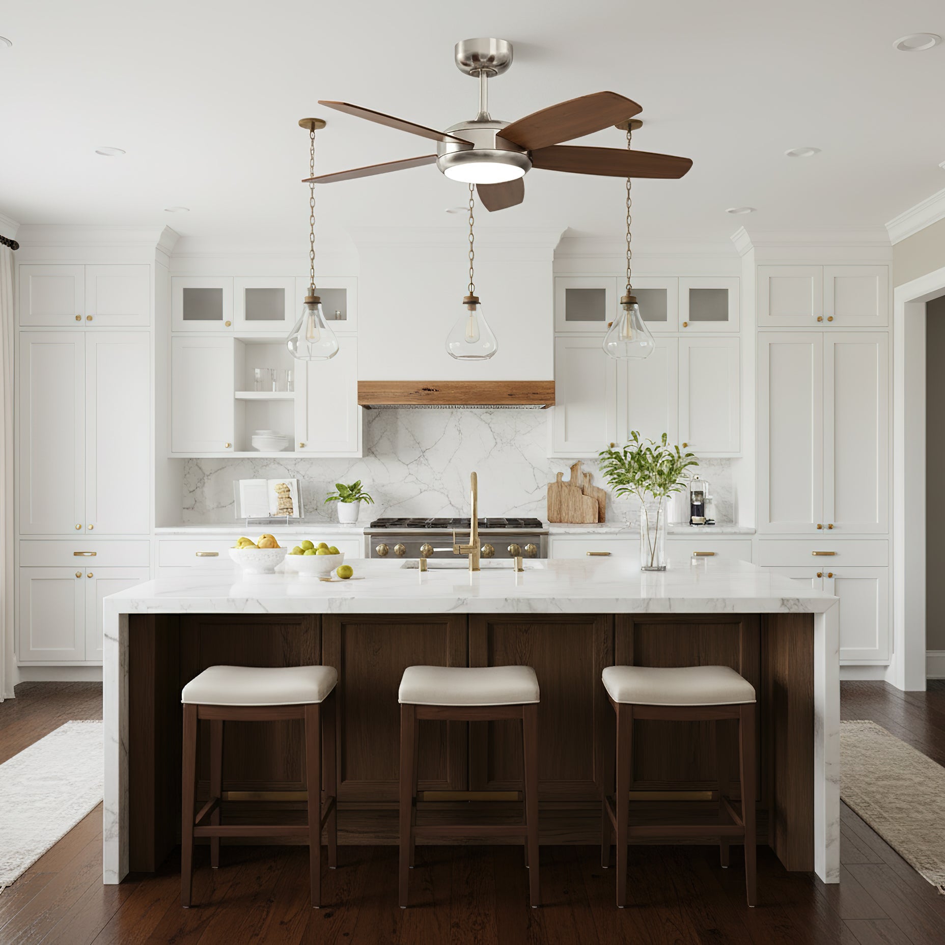 Destin Modern Wood Ceiling Fan Light