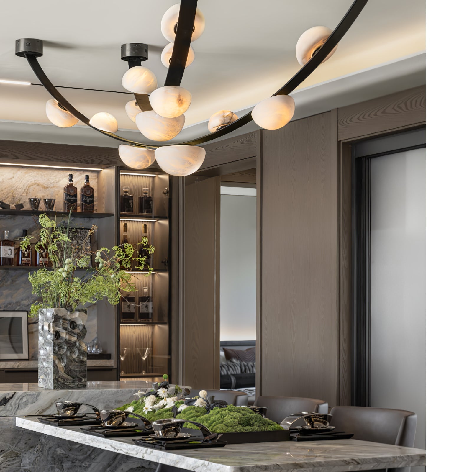 Evcaria Alabaster Chandelier - Blowlighting