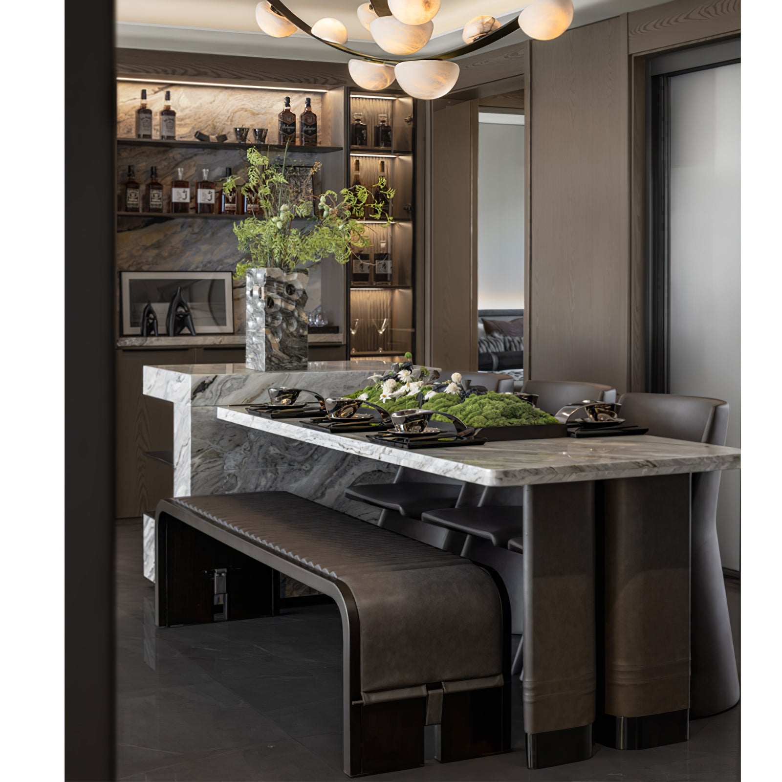Evcaria Alabaster Chandelier - Blowlighting