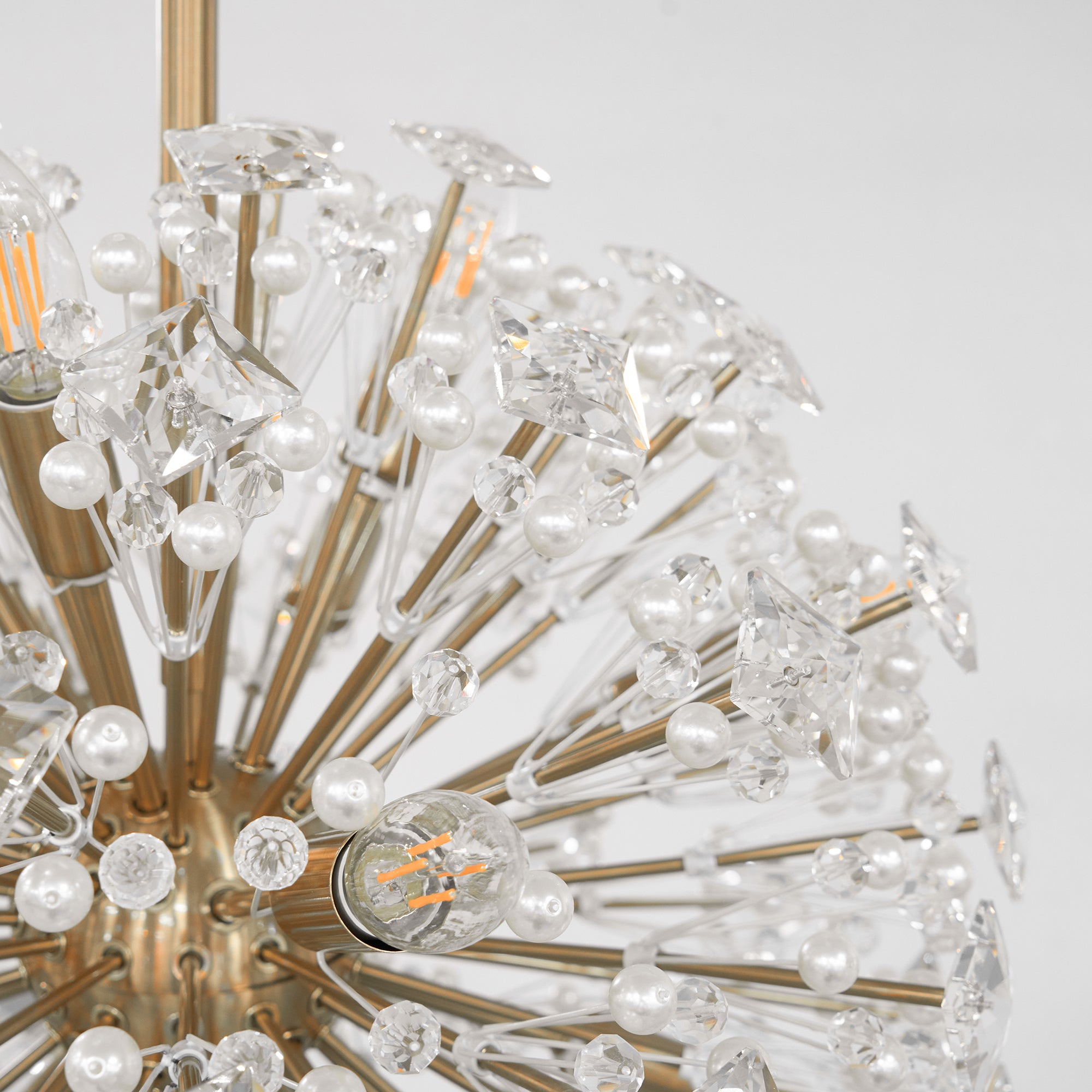 Aurora Chandelier Dickinson Gold Crystal Starburst - Blowlighting