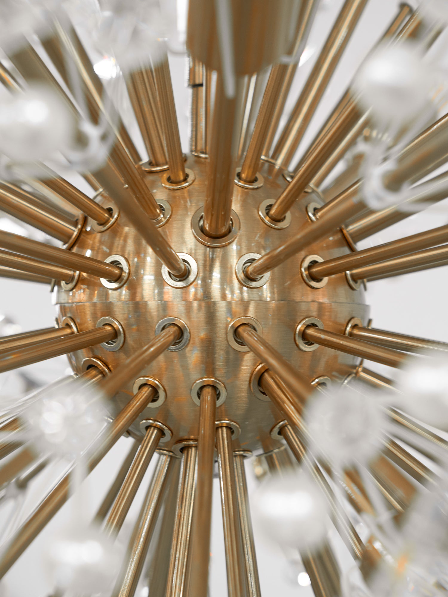 Aurora Chandelier Dickinson Gold Crystal Starburst - Blowlighting