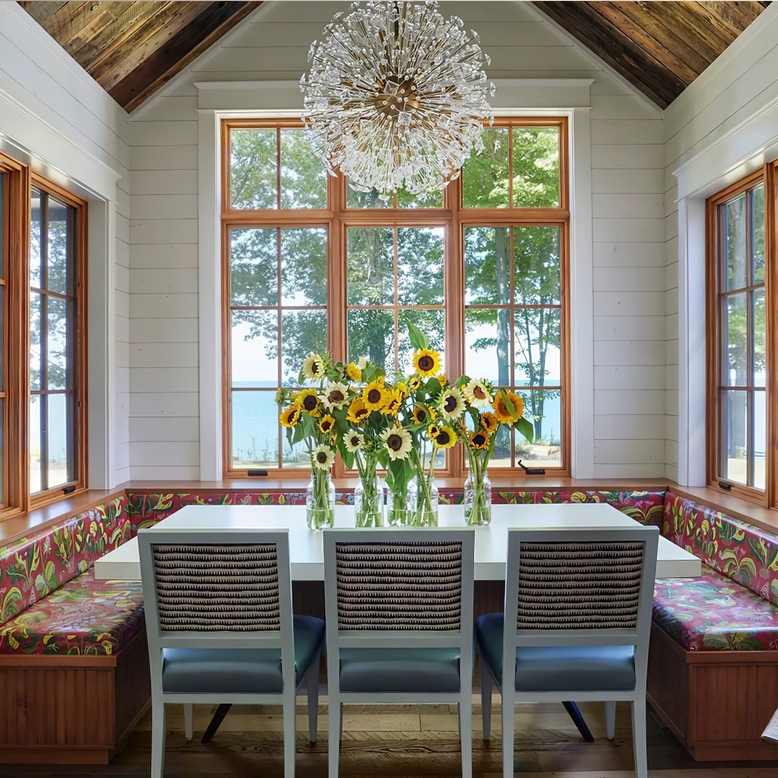 Aurora Chandelier Dickinson Gold Crystal Starburst - Blowlighting