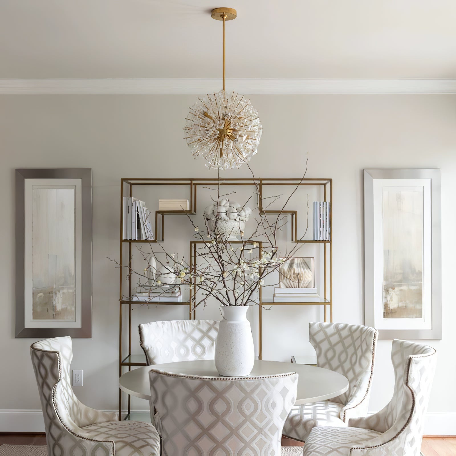 Aurora Chandelier Dickinson Gold Crystal Starburst - Blowlighting