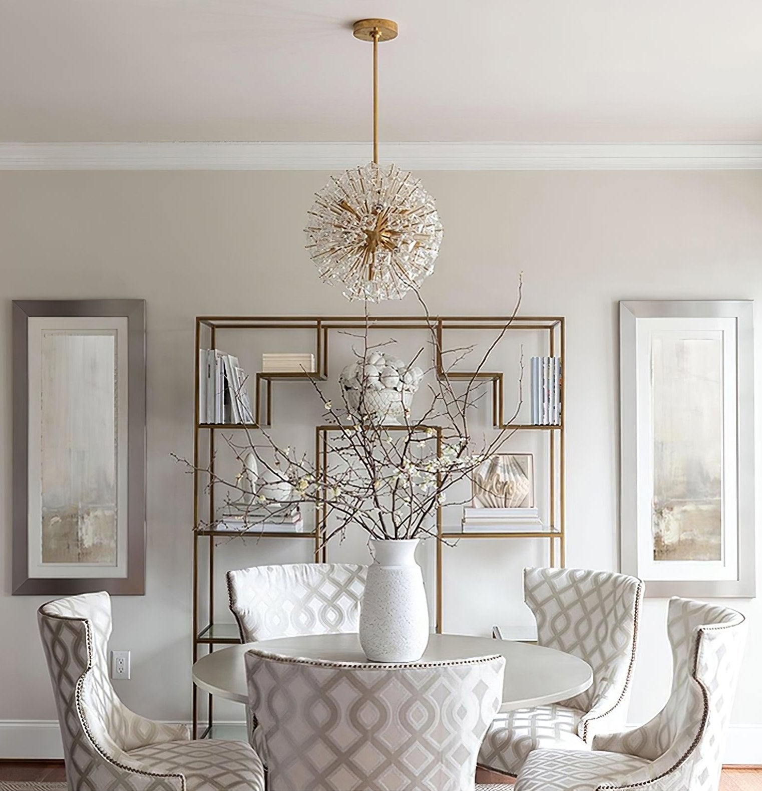 Aurora Chandelier Dickinson Gold Crystal Starburst - Blowlighting