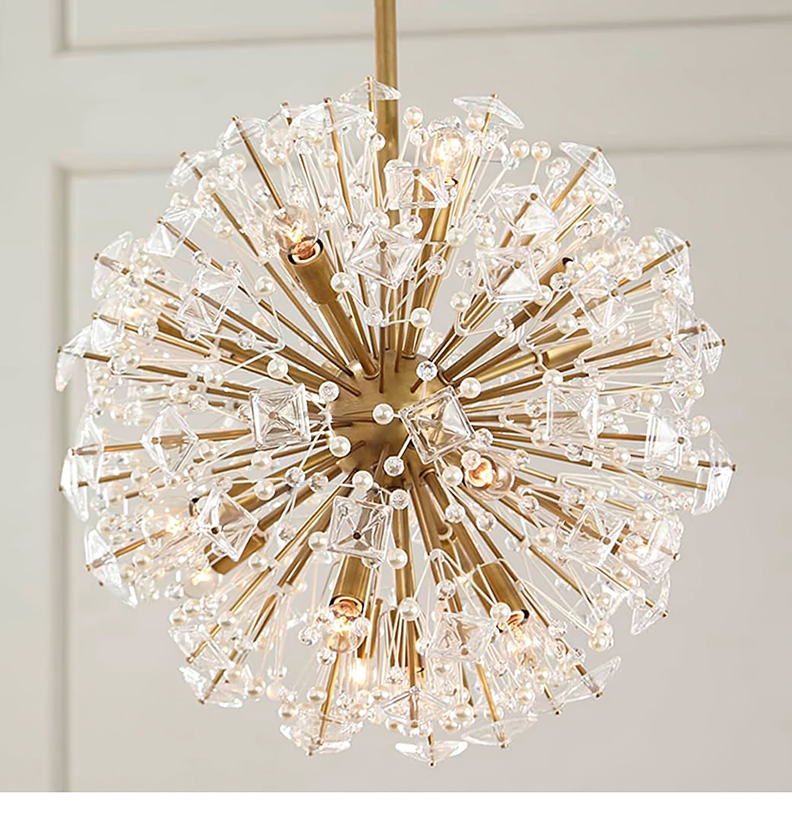 Aurora Chandelier Dickinson Gold Crystal Starburst - Blowlighting