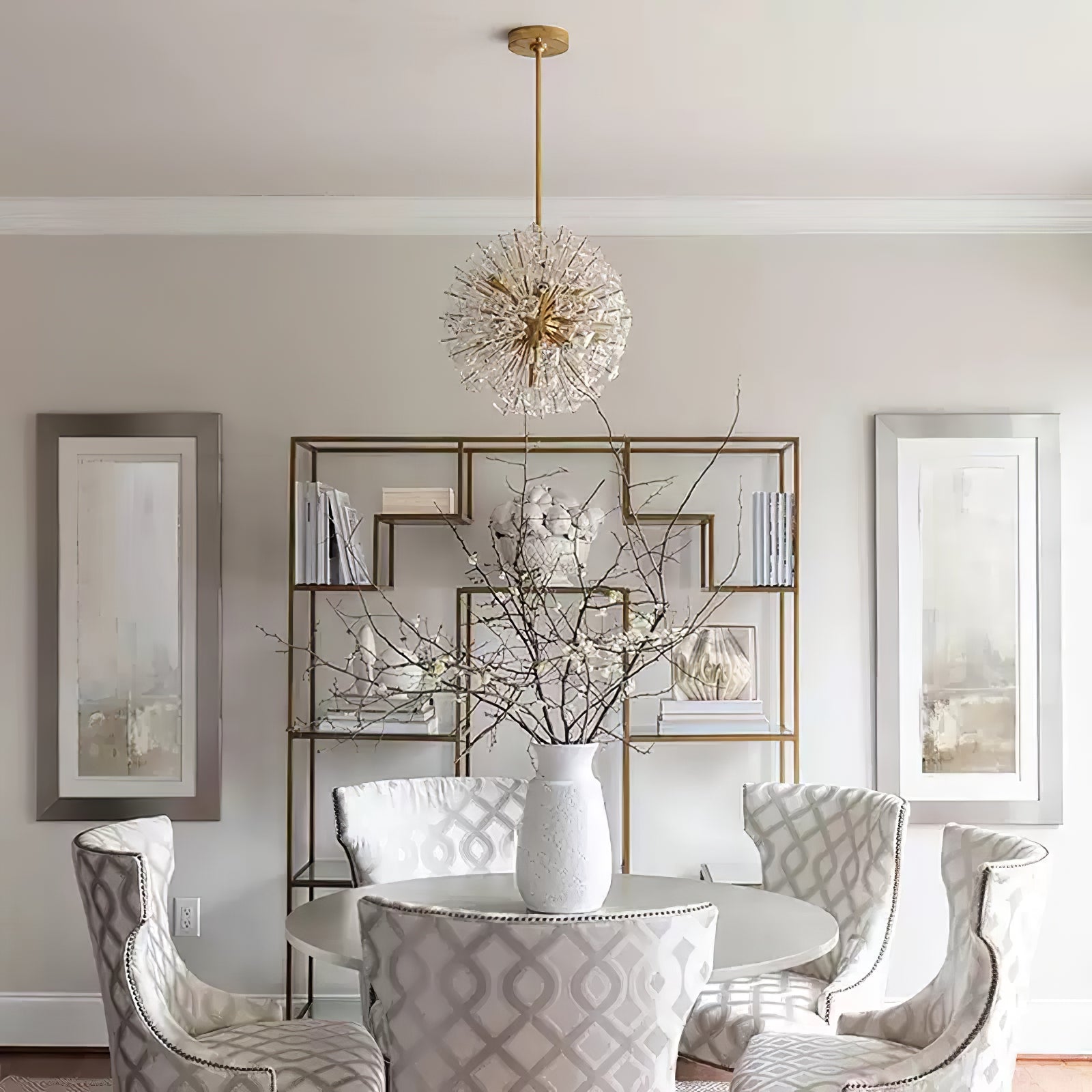 Aurora Chandelier Dickinson Gold Crystal Starburst - Blowlighting