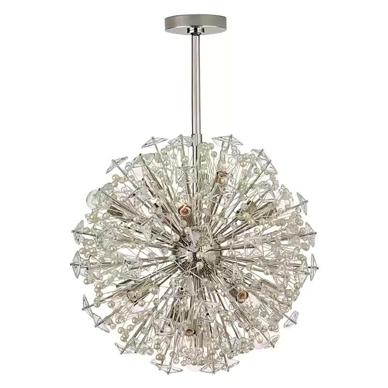 Aurora Chandelier Dickinson Gold Crystal Starburst - Blowlighting