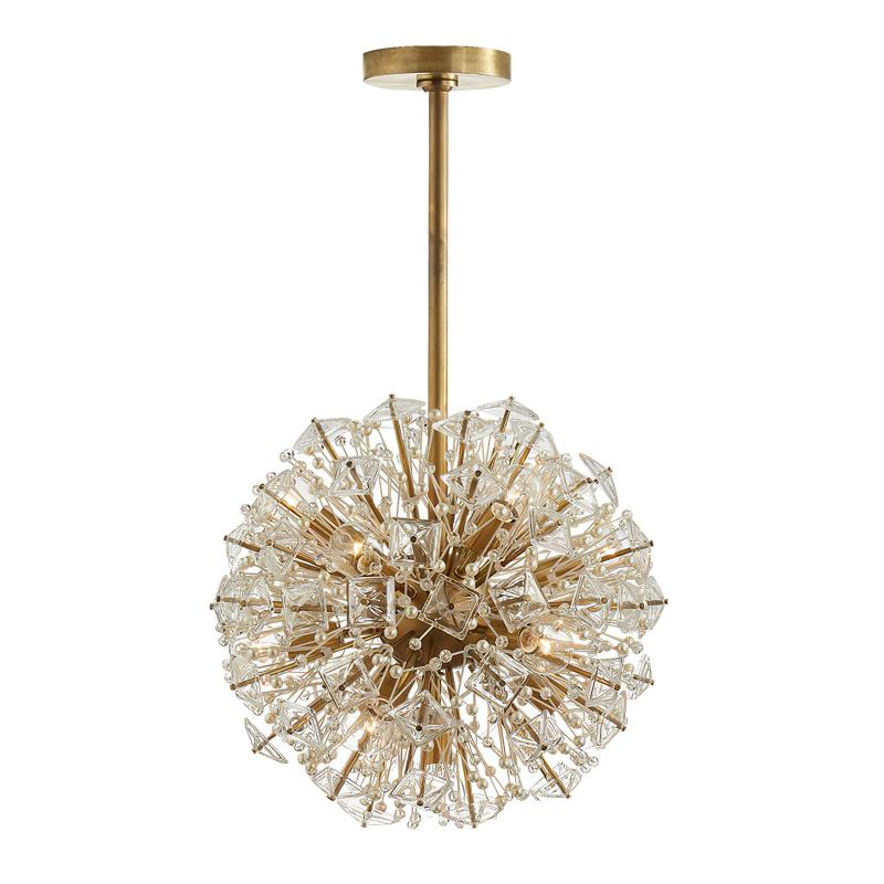 Aurora Chandelier Dickinson Gold Crystal Starburst - Blowlighting