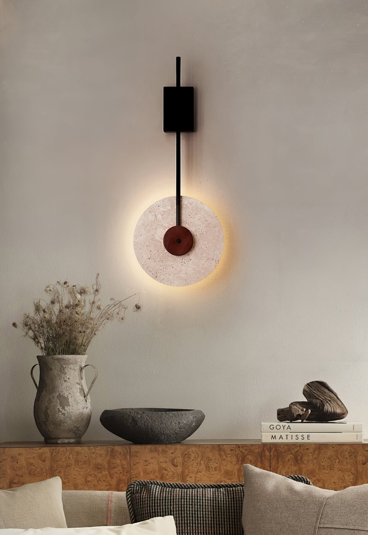 Elysia Travertine Wall Light - Blowlighting