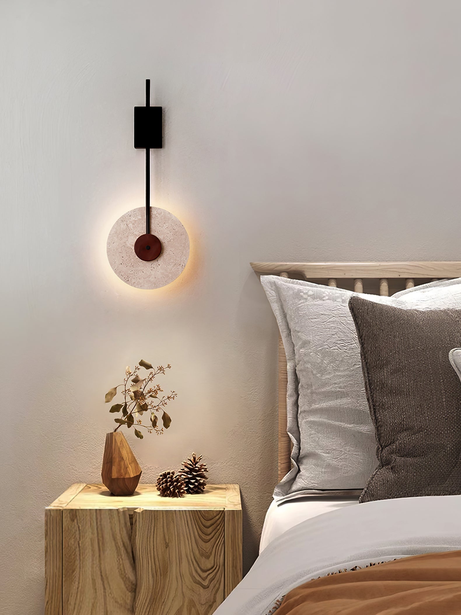Elysia Travertine Wall Light - Blowlighting