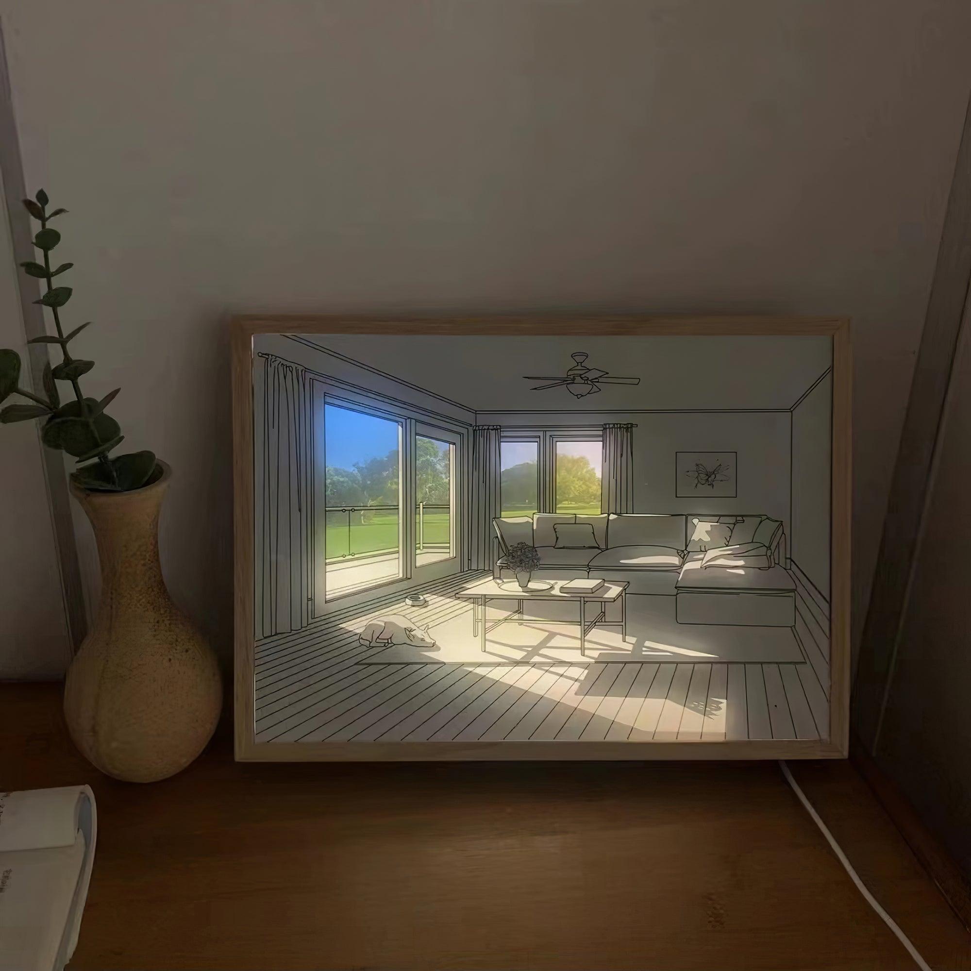 Dog Sunbathing Mural Art Lamp - Blowlighting