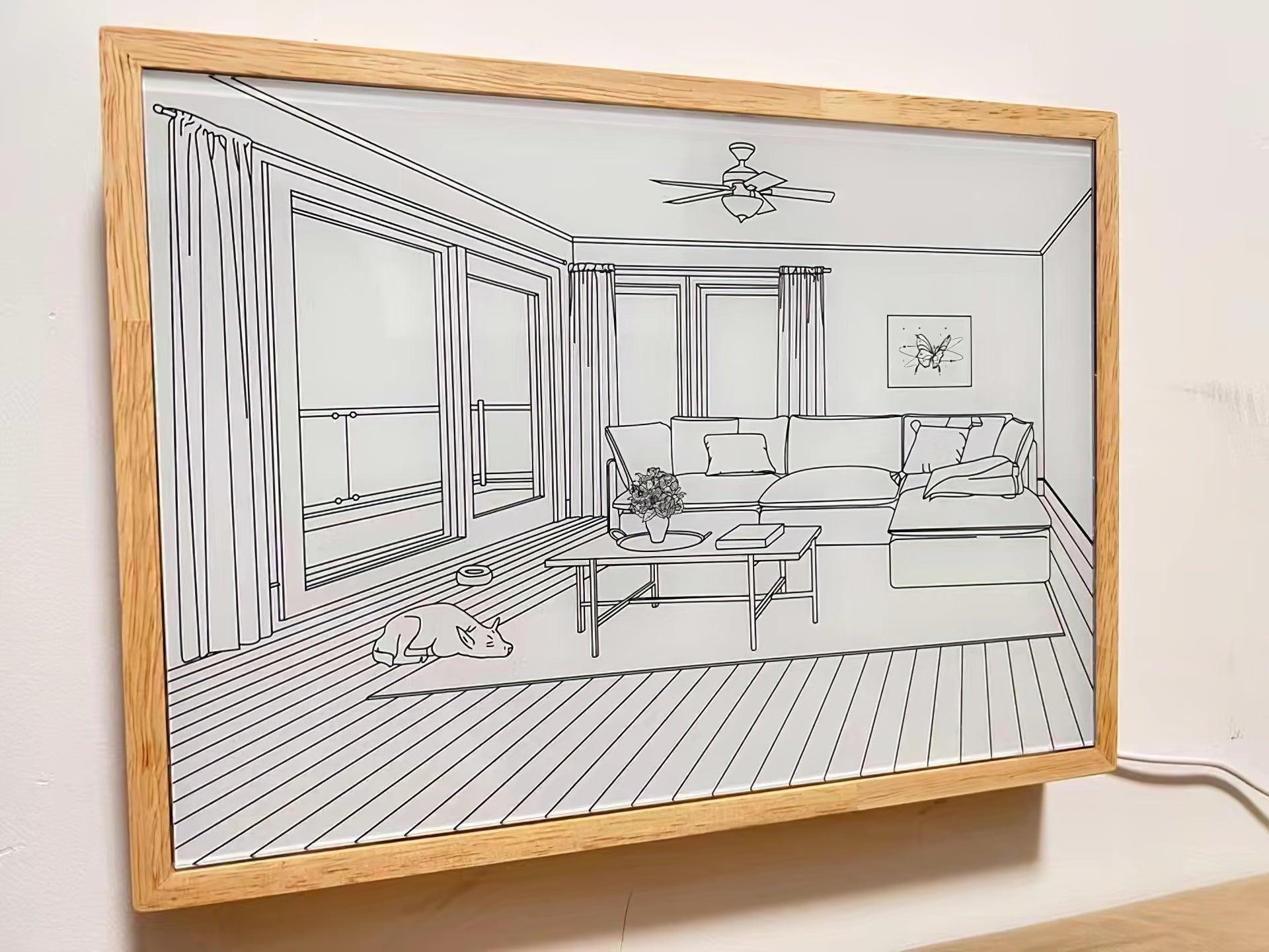 Dog Sunbathing Mural Art Lamp - Blowlighting