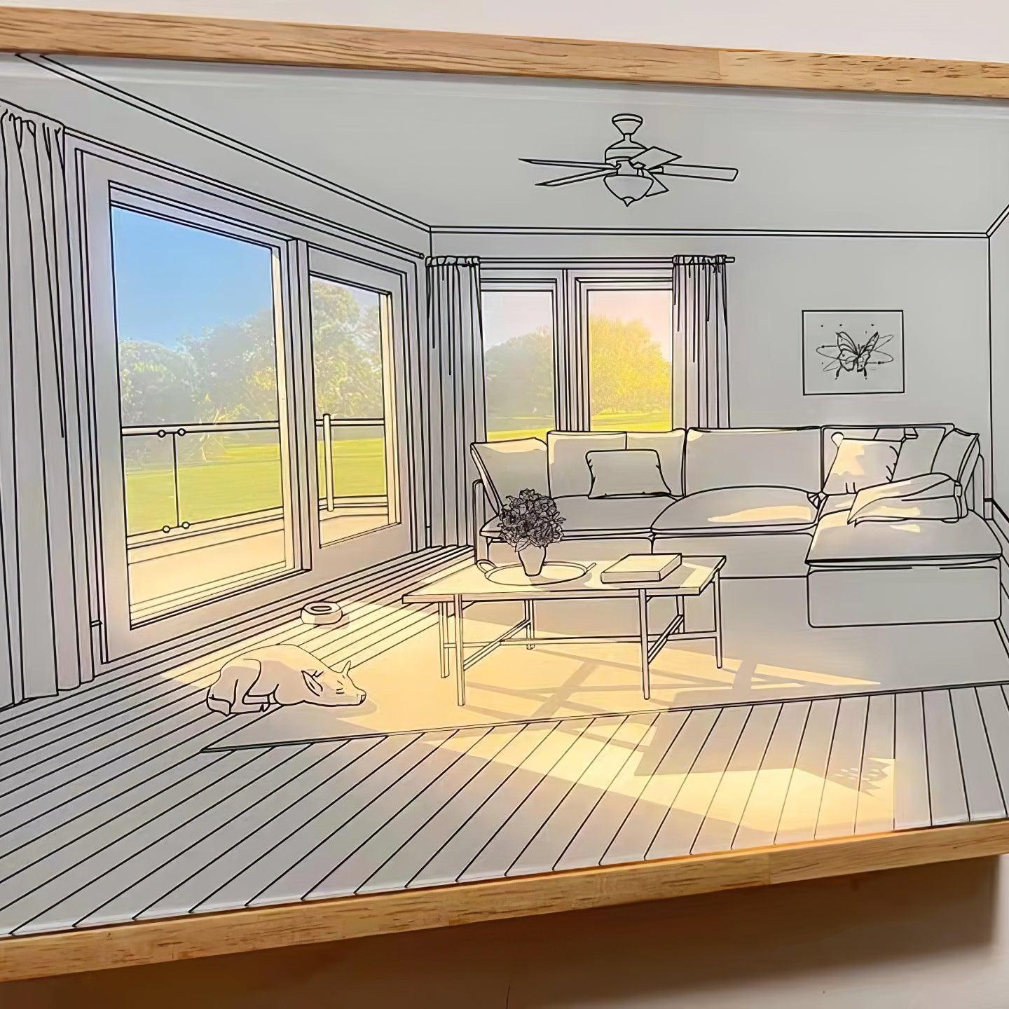 Dog Sunbathing Mural Art Lamp - Blowlighting