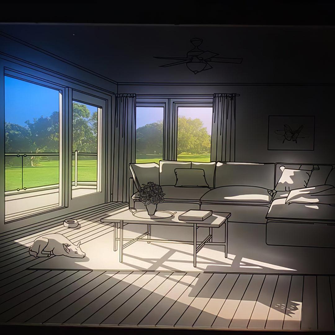 Dog Sunbathing Mural Art Lamp - Blowlighting