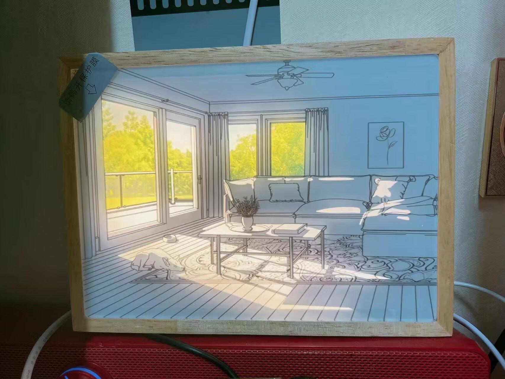 Dog Sunbathing Mural Art Lamp - Blowlighting