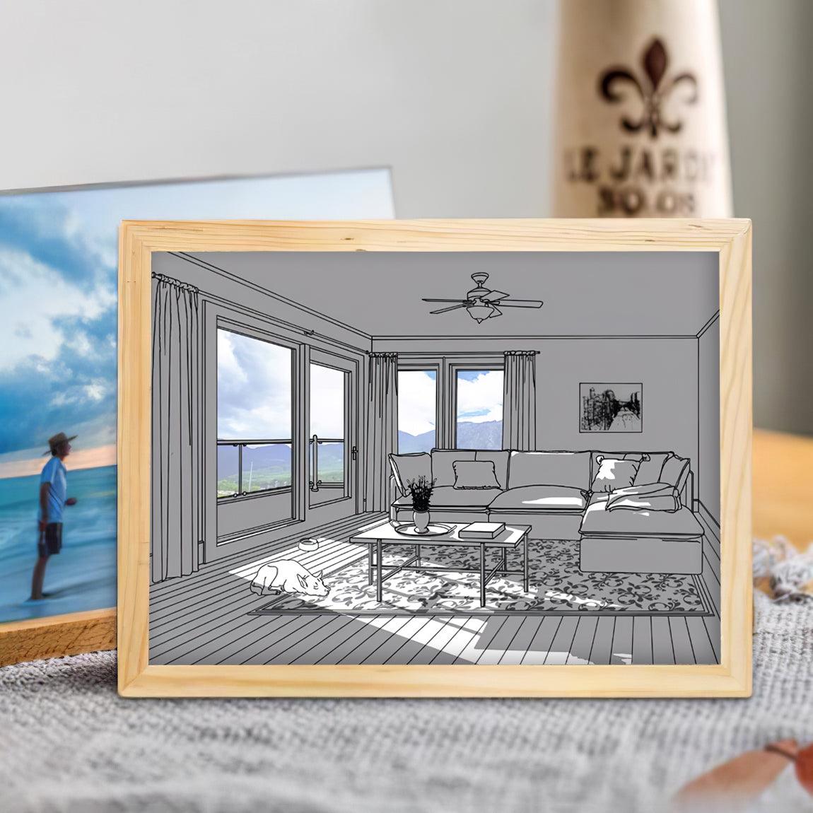 Dog Sunbathing Mural Art Lamp - Blowlighting