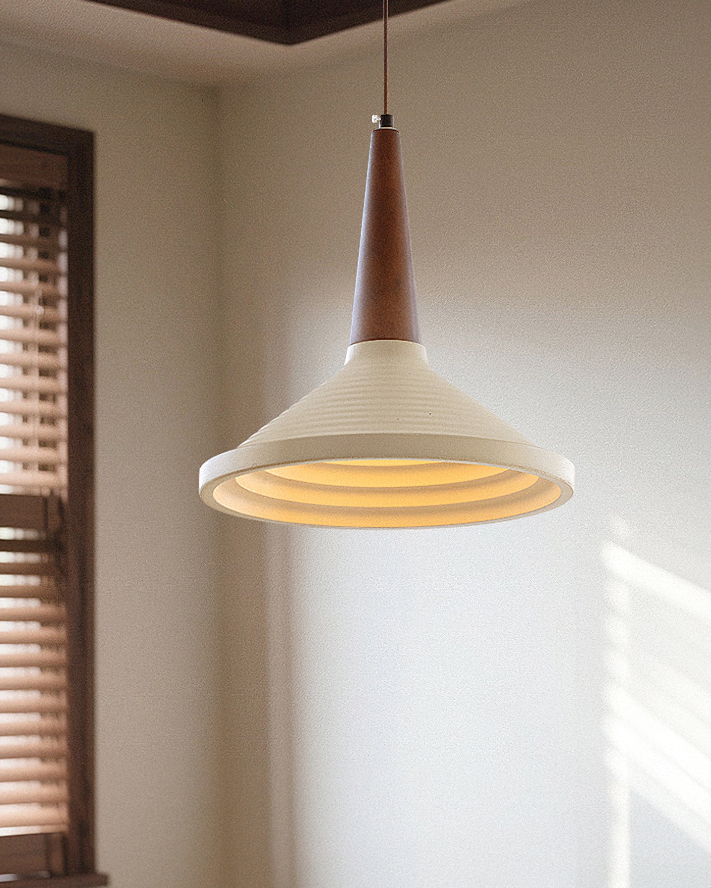 Doherty Wabi-Sabi Travertine Pendant Light