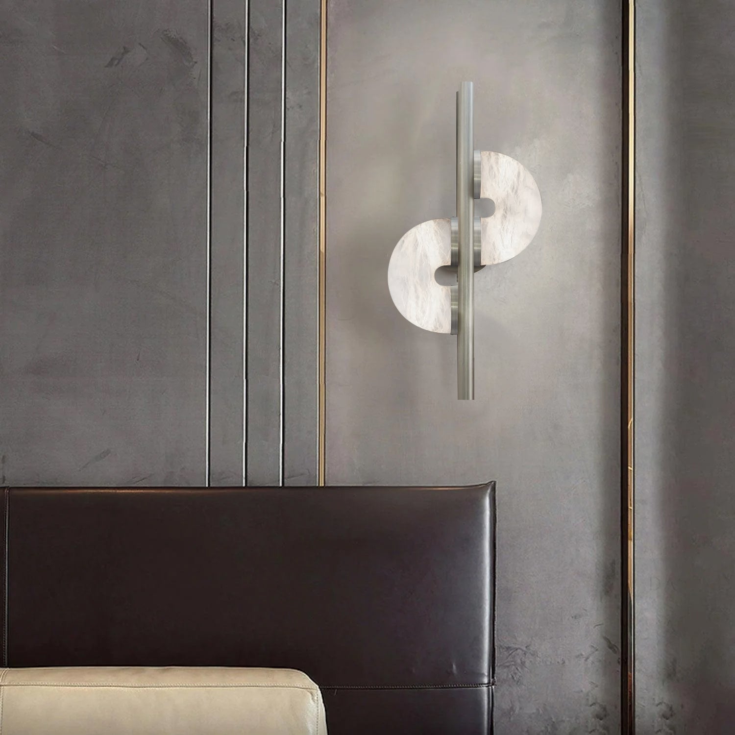 Liraven Dual Disc Alabaster Wall Light - Blowlighting